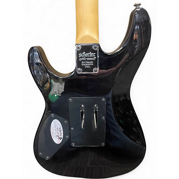 Used Schecter Guitar Research Omen Extreme 6 Floyd Rose Trans Black Solid Body Electric Guitar