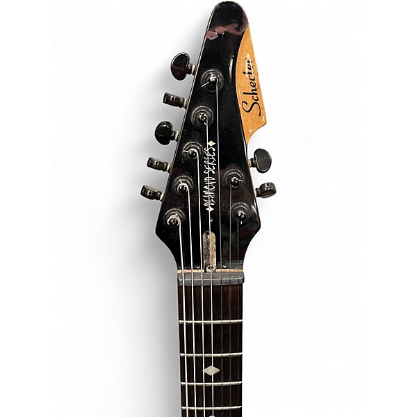 Used Schecter Guitar Research Diamond Series C7 Black Solid Body Electric Guitar