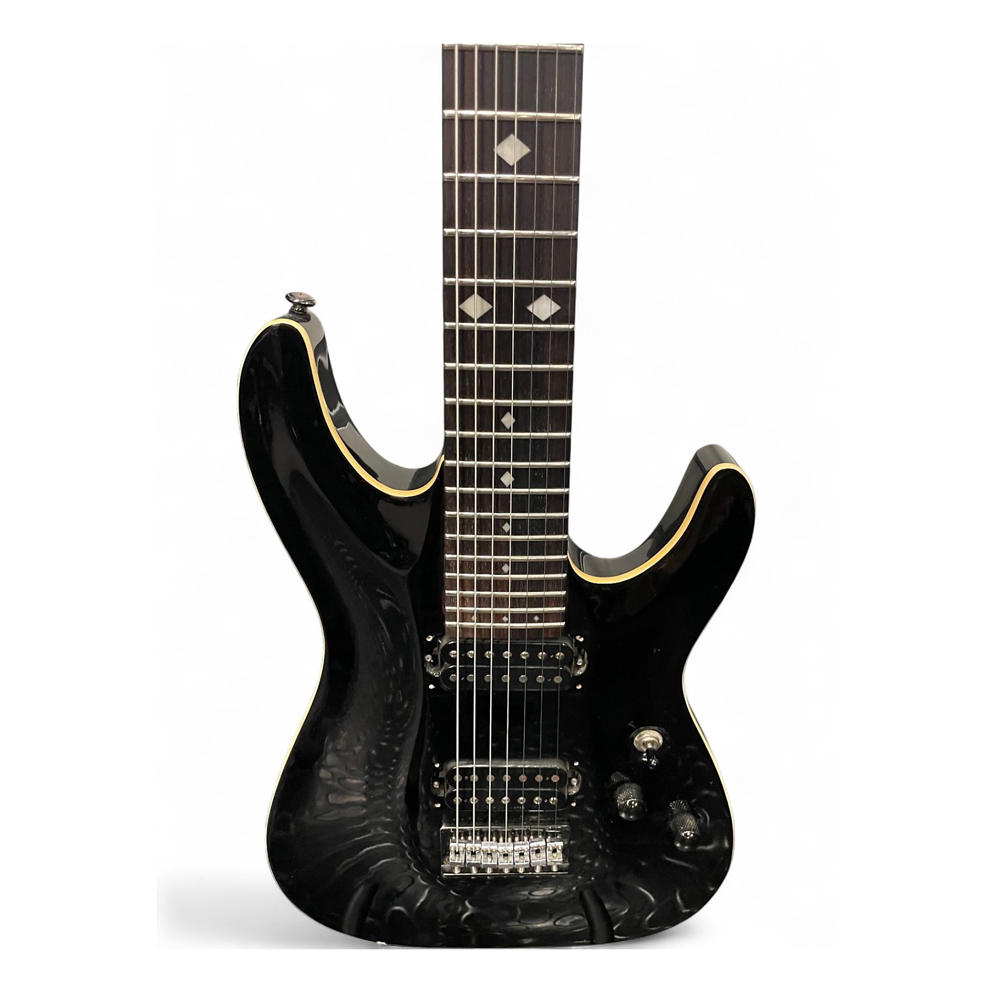 Used Schecter Guitar Research Diamond Series C7 Black Solid Body