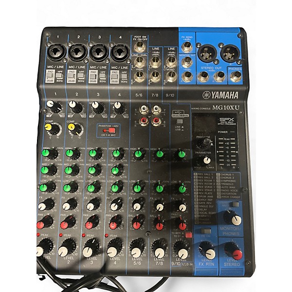 Used Yamaha MG10XU 10 Channel Mixer with Effects Unpowered Mixer