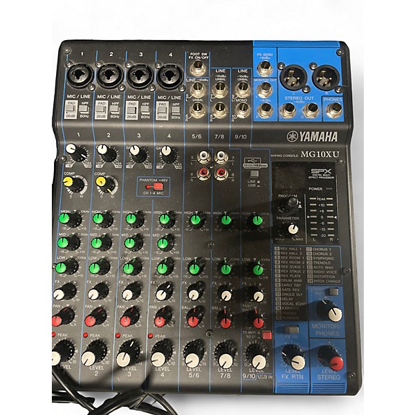 Used Yamaha MG10XU 10 Channel Mixer with Effects Unpowered Mixer