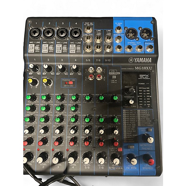 Used Yamaha MG10XU 10 Channel Mixer with Effects Unpowered Mixer