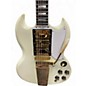 Used Epiphone LES PAUL SG CUSTOM W VIBROLA Alpine White Solid Body Electric Guitar thumbnail