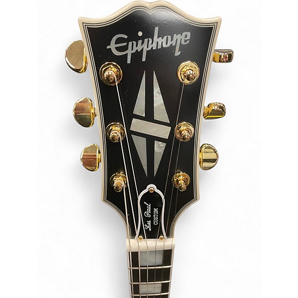 Used Epiphone LES PAUL SG CUSTOM W VIBROLA Alpine White Solid Body Electric Guitar