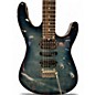 Used Harley Benton Pro Series Fusion HSH Trans Blue Solid Body Electric Guitar