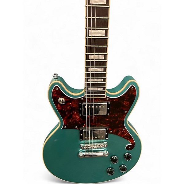 Used D'Angelico PREMIER BRIGHTON DOUBLE CUTAWAY Blue Solid Body Electric Guitar