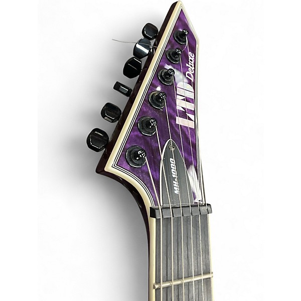 Used 2019 ESP LTD MH1000 Trans Purple Solid Body Electric Guitar