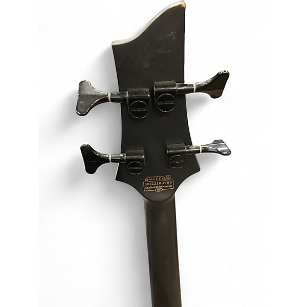 Used Schecter Guitar Research stealth Black Electric Bass Guitar