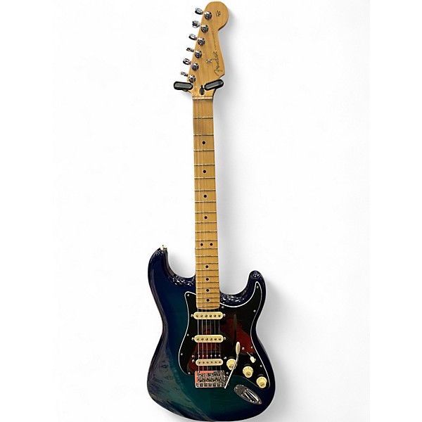 Used Fender Limited Edition Player Stratocaster HSS Plus Top Blue Burst Solid Body Electric Guitar