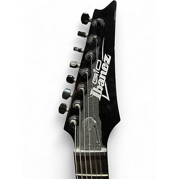 Used Ibanez GRG7221QA Trans Black SUNBURST Solid Body Electric Guitar