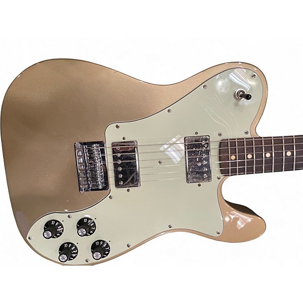 Used Fender Chris Shiflett Telecaster Deluxe Shoreline Gold Solid Body Electric Guitar