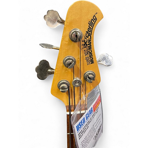 Used Sterling by Music Man 4H White Sparkle Electric Bass Guitar