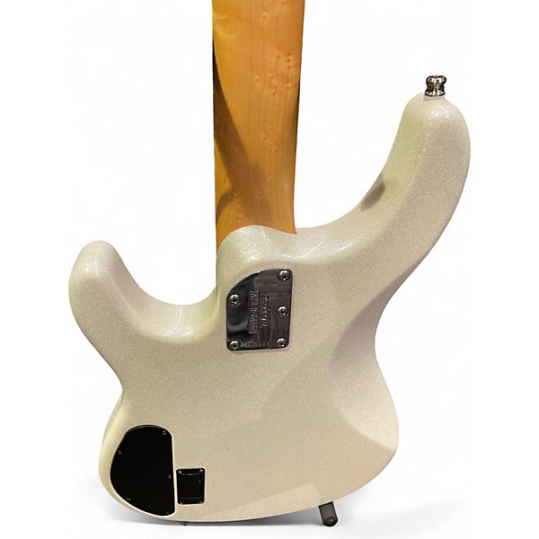 Used Sterling by Music Man 4H White Sparkle Electric Bass Guitar