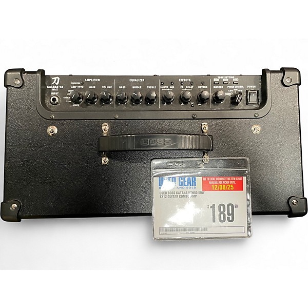 Used Fender Mustang LT50 50W 1x12 Guitar Combo Amp