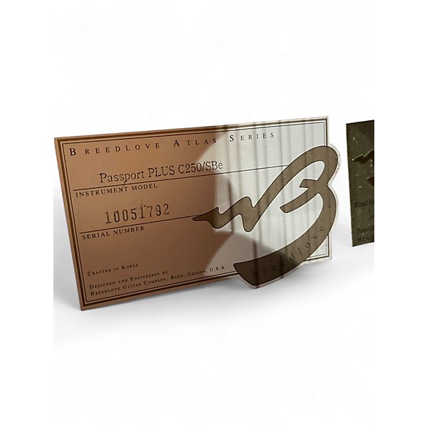 Used Breedlove Passport PLUS C250/SBE Natural Acoustic Electric Guitar