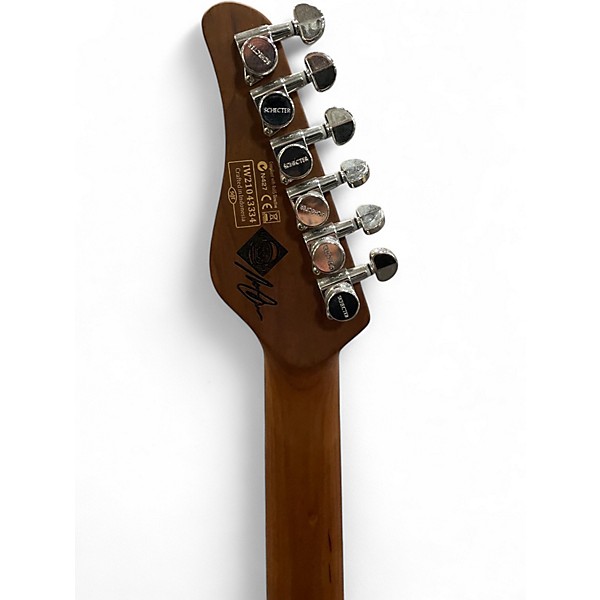 Used Schecter Guitar Research diamond series Orange Solid Body Electric Guitar