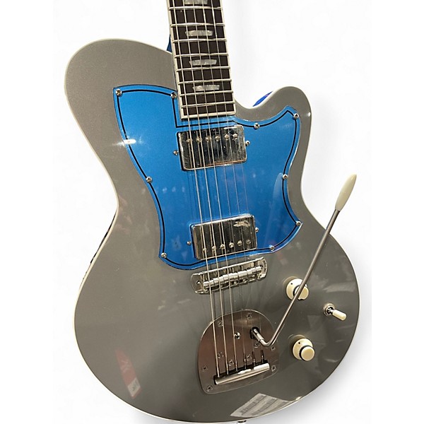 Used Kauer Guitars Starliner Silver and Blue Solid Body Electric Guitar