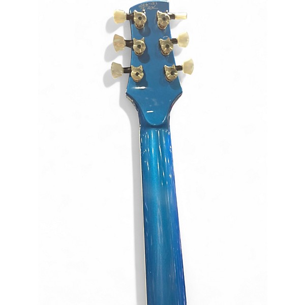 Used Kauer Guitars Starliner Silver and Blue Solid Body Electric Guitar