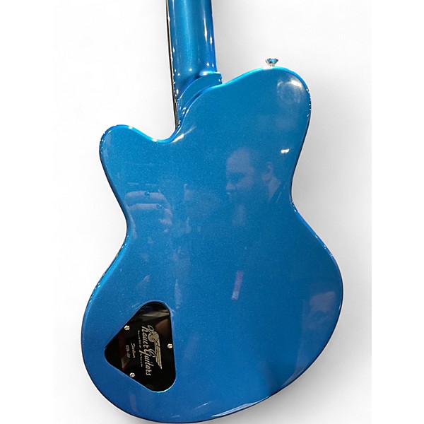 Used Kauer Guitars Starliner Silver and Blue Solid Body Electric Guitar