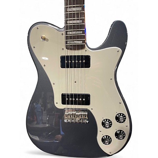 Used Fender Chris Shiflett Cleaver Telecaster Deluxe Charcoal Frost Metallic Solid Body Electric Guitar