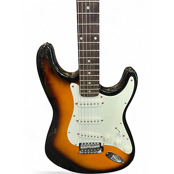 Used Squier Stratocaster Made In Korea 2 Color Sunburst Solid Body Electric Guitar