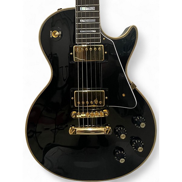 Used Gibson 1968 Les Paul Custom Reissue Black Solid Body Electric Guitar