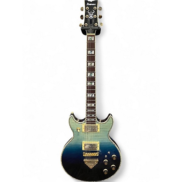 Used Ibanez AR420 Artist Series Transparent Blue Gradation Solid Body Electric Guitar