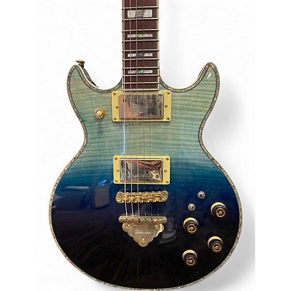 Used Ibanez AR420 Artist Series Transparent Blue Gradation Solid Body Electric Guitar