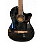 Used Fender cn140sce Black Classical Acoustic Electric Guitar