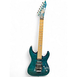 Used ESP LTD MH103QM Blue Burst Solid Body Electric Guitar