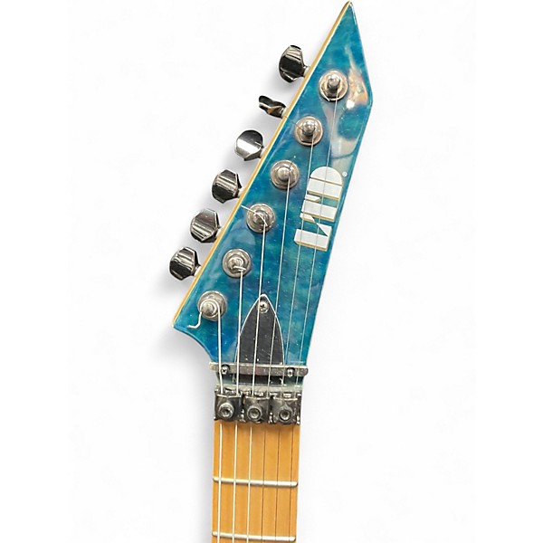 Used ESP LTD MH103QM Blue Burst Solid Body Electric Guitar
