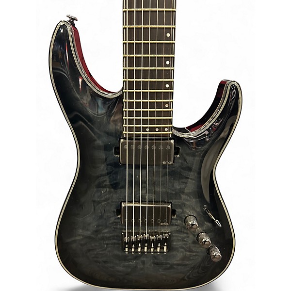 Used Schecter Guitar Research Hellraiser C7 7 String Charcoal Solid Body Electric Guitar