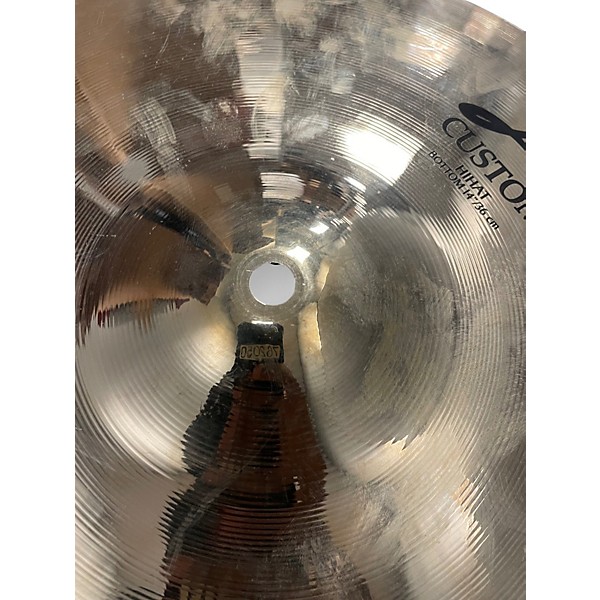 Used Zildjian 14in A Custom Hi Hat Pair Cymbal