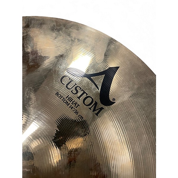 Used Zildjian 14in A Custom Hi Hat Pair Cymbal