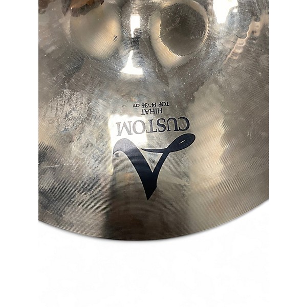 Used Zildjian 14in A Custom Hi Hat Pair Cymbal