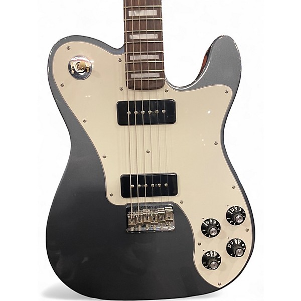 Used Fender Chris Shiflett Cleaver Telecaster Deluxe Charcoal Frost Metallic Solid Body Electric Guitar