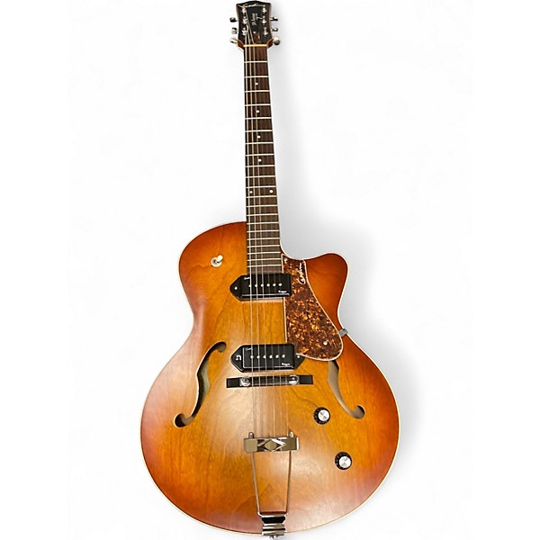 Used Godin 5th Avenue Kingpin II Cognac Burst Hollow Body Electric Guitar