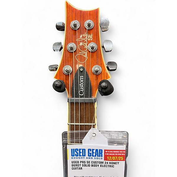 Used PRS SE Custom 24 Honey Burst Solid Body Electric Guitar