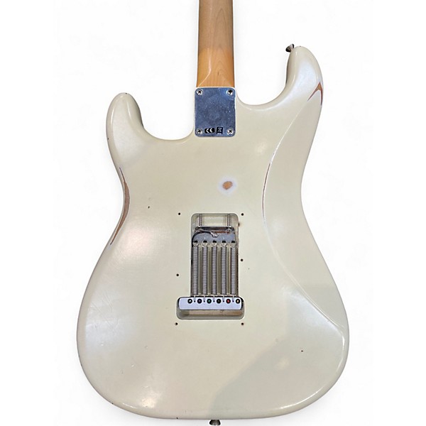 Used Fender Road Worn 1960S Stratocaster Olympic White Solid Body Electric Guitar