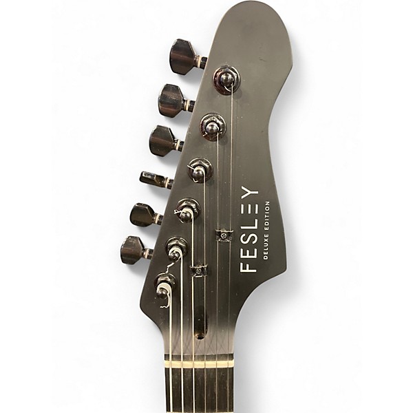 Used Fesley DELUXE EDITION Black Solid Body Electric Guitar
