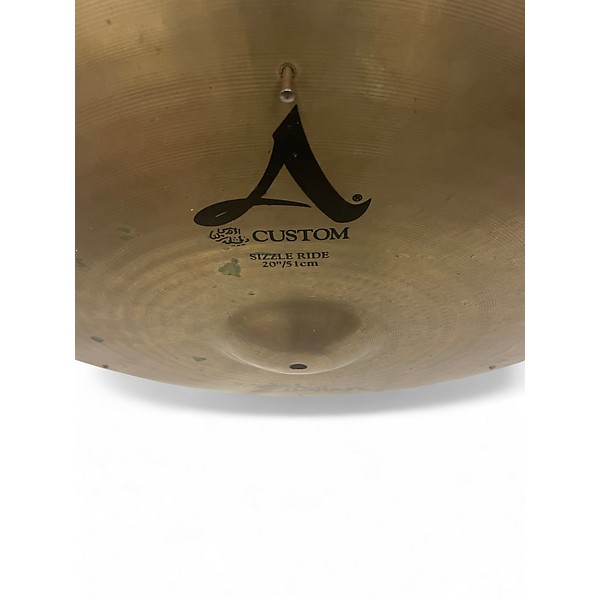Used Zildjian 20in A CUSTOM SIZZLE RIDE Cymbal