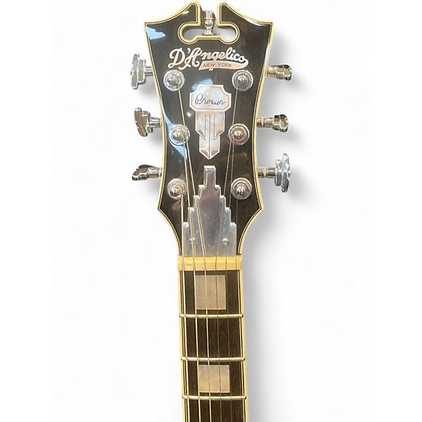 Used D'Angelico Premier Series SS Black Hollow Body Electric Guitar