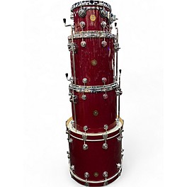 Used DW 4 Piece Collector's Series Jazz Ruby Glass Drum Kit