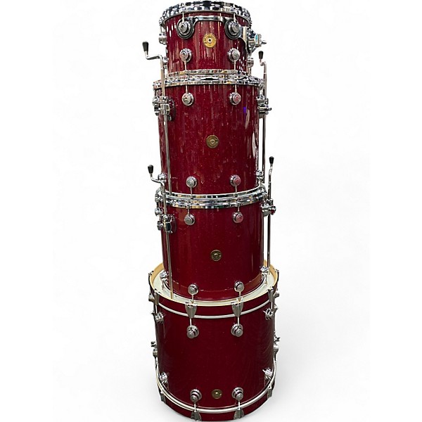 Used DW 4 Piece Collector's Series Jazz Ruby Glass Drum Kit