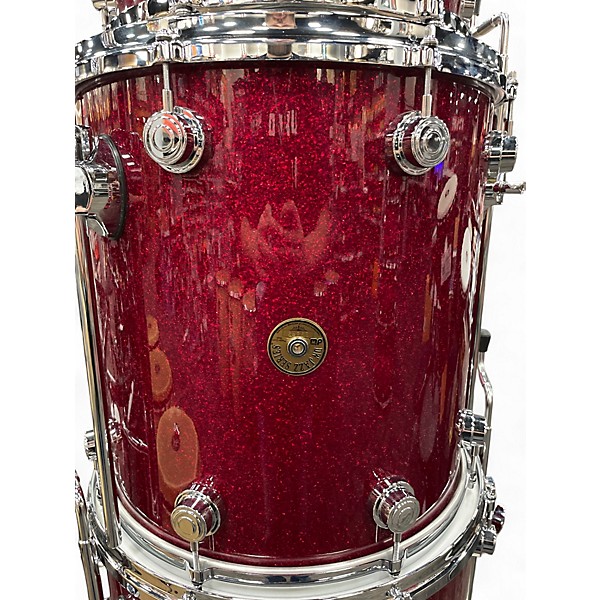 Used DW 4 Piece Collector's Series Jazz Ruby Glass Drum Kit
