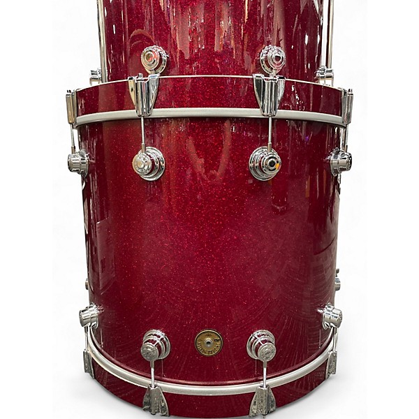 Used DW 4 Piece Collector's Series Jazz Ruby Glass Drum Kit