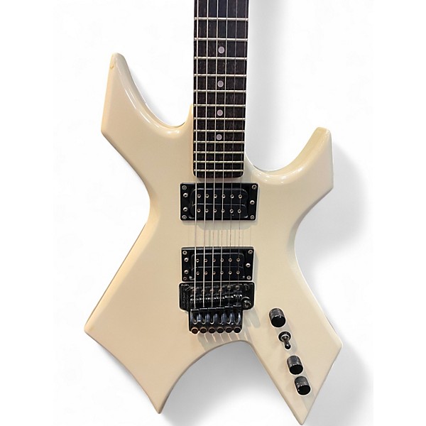 Used B.C. Rich PLATINUM SERIES WARLOCK Antique White Solid Body Electric Guitar