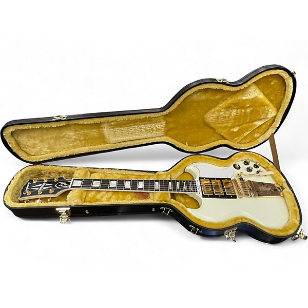 Used 2023 Epiphone Inspired by Gibson Custom 1963 SG Custom With Maestro Classic White Solid Body Electric Guitar