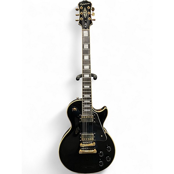 Used Epiphone Les Paul Custom Black Solid Body Electric Guitar