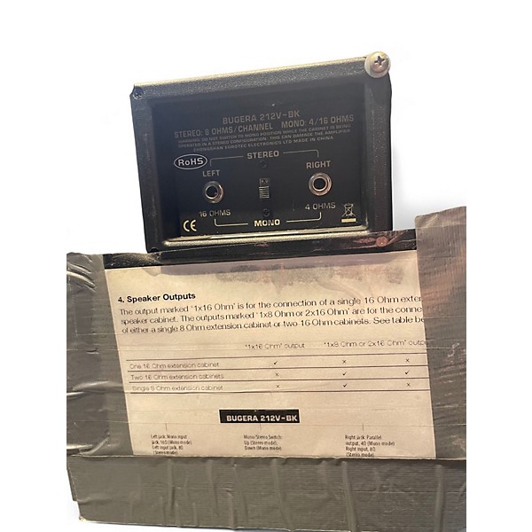 Used Bugera 212V-BK 2x12 Guitar Cabinet